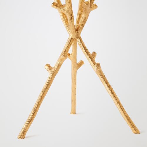 Coral Tripod Side Table-Gold