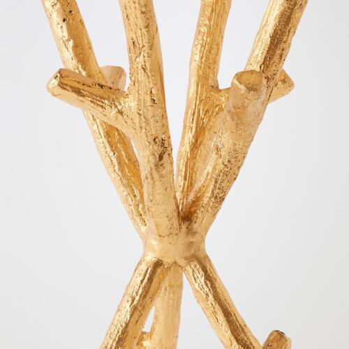 Coral Tripod Side Table-Gold