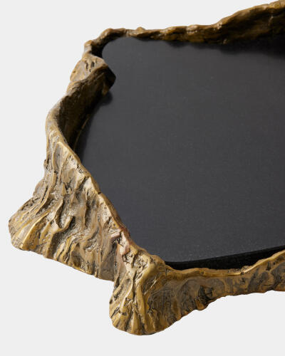 Sequoia Tray-Brass/Black