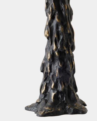 Melting Pillar Candle Holder Black