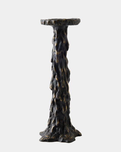 Melting Pillar Candle Holder Black