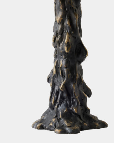 Melting Pillar Candle Holder Black