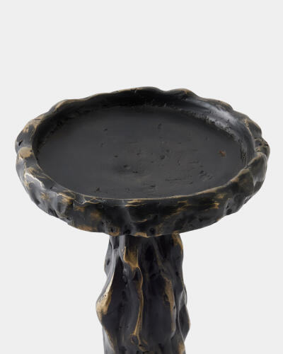 Melting Pillar Candle Holder Black