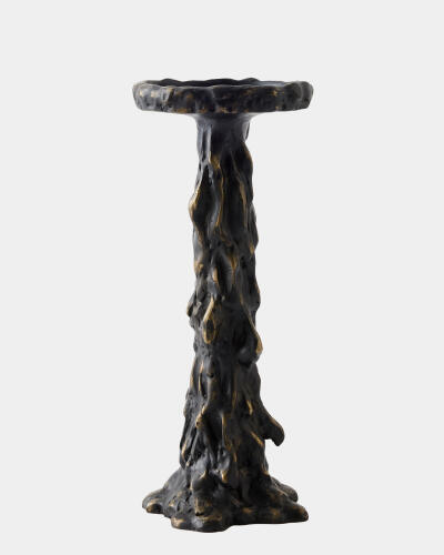 Melting Pillar Candle Holder Black