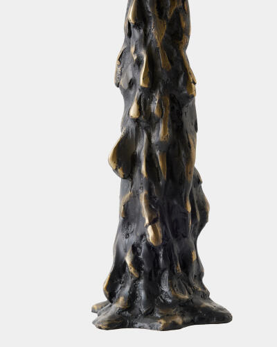 Melting Pillar Candle Holder Black