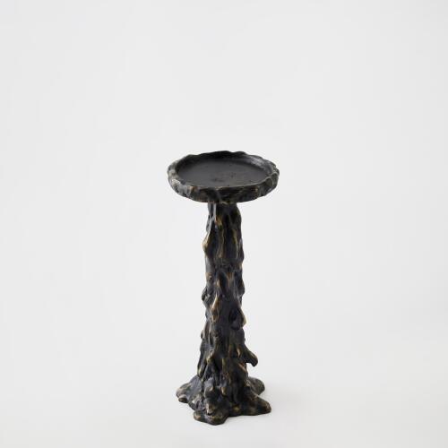 Melting Pillar Candle Holder Black-Sm