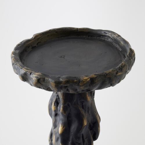 Melting Pillar Candle Holder Black-Sm