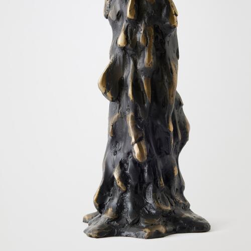 Melting Pillar Candle Holder Black-Sm