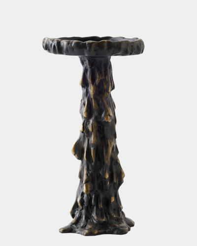 Melting Pillar Candle Holder Black