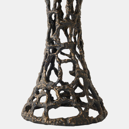 Filamento Side Table-Bronze/Black Marble