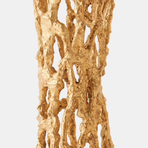 Filamento Side Table-Gold Leaf/White Marble