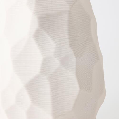 Chiseled Ceramic Lamp-White