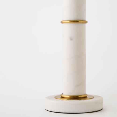 Column Lamp-White Marble