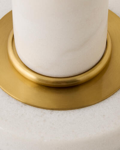 Column Lamp-White Marble