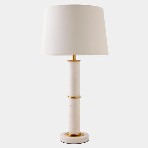 column lamp-white marble