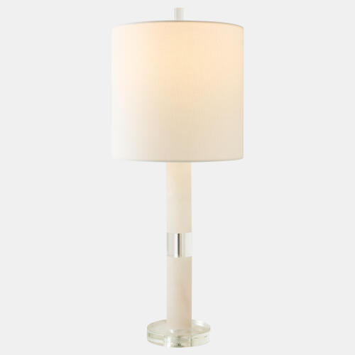 Meira Stacked Lamp-Alabaster/Acrylic/Nickel