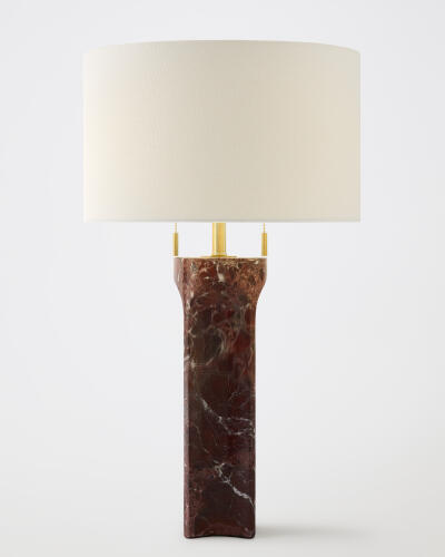 Marble Column Lamp-Red