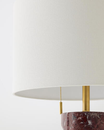 Marble Column Lamp-Red