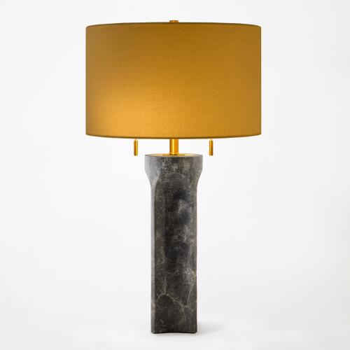 Marble Column Lamp-Gray
