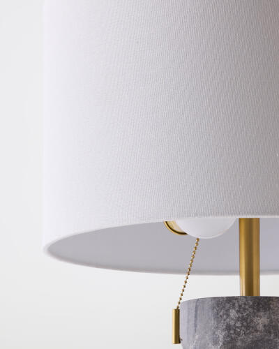 Marble Column Lamp-Gray