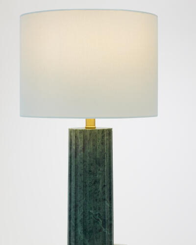 Vertical Pleated Marble Lamp-Green