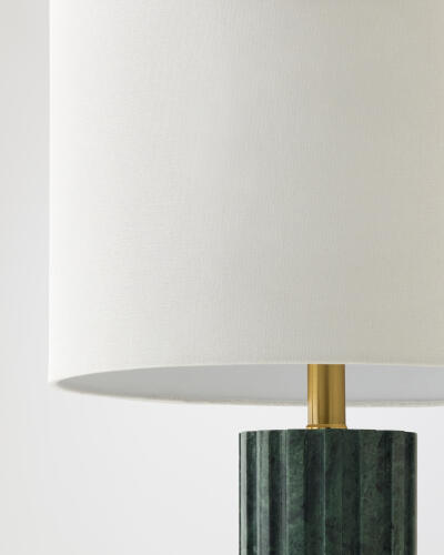 Vertical Pleated Marble Lamp-Green