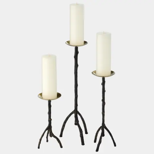 Harbin Bamboo Candlestick-Sm