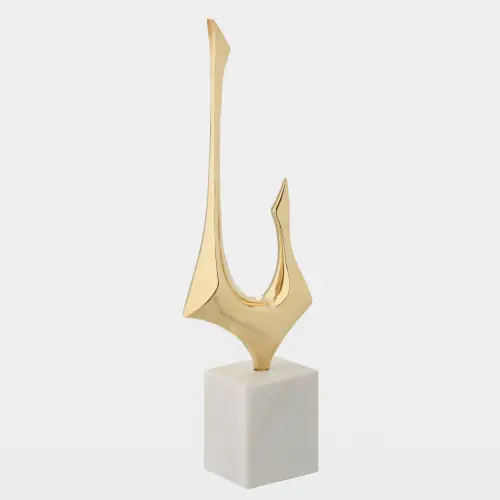 Pointue Symmetrical Sculpture-Brass-A