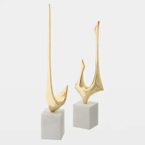 Pointue Symmetrical Sculpture-Brass-B
