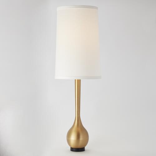 bulb vase table lamp-brushed brass