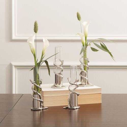 Branch Bud Vase-Nickel