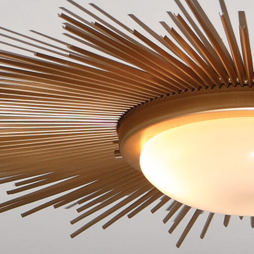 Sunburst Light Fixture-Gold