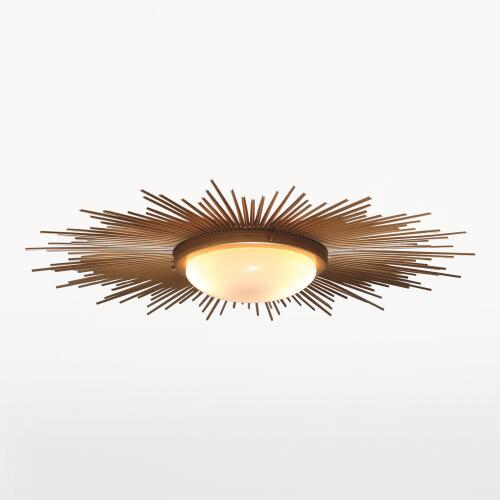 Sunburst Light Fixture-Gold