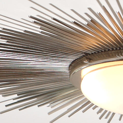 Sunburst Light Fixture-Nickel