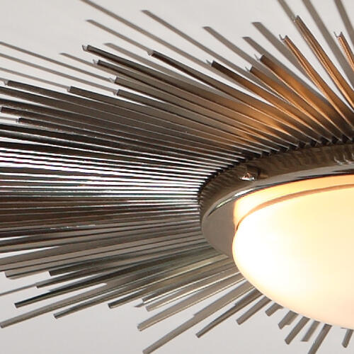 Sunburst Light Fixture-Nickel