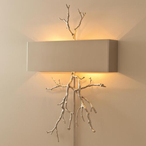 Twig Wall Sconce-Nickel