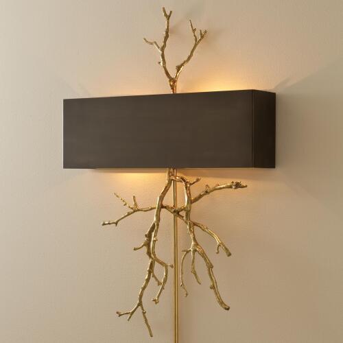 Twig Wall Sconce-Brass/Bronze