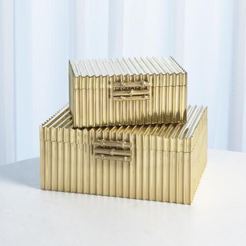 Corrugated Bamboo Box-Brass