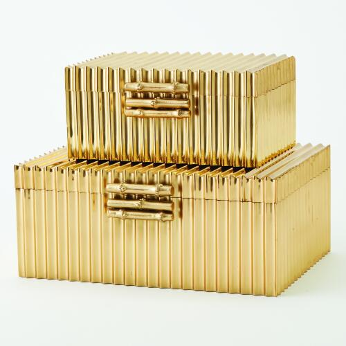 Corrugated Bamboo Box-Brass