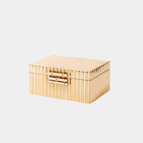 Kai Corrugated Bamboo Box-Brass