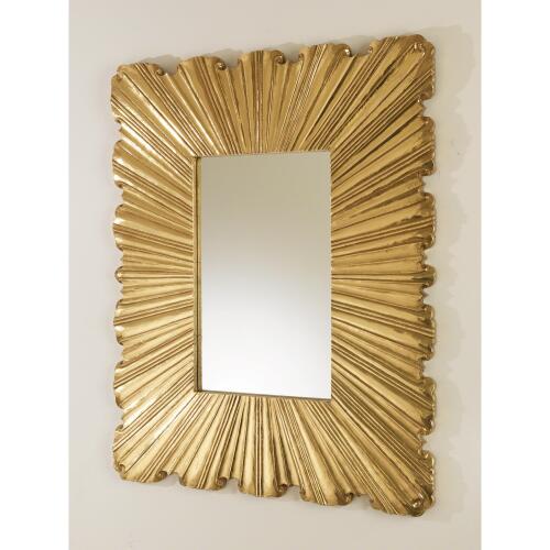 Linenfold Mirror-Brass