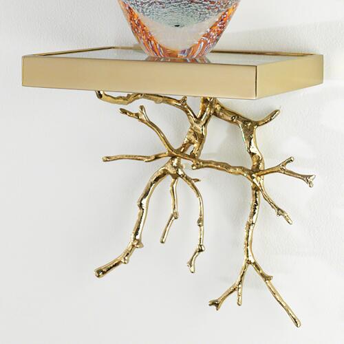 Twig Wall Bracket-Brass