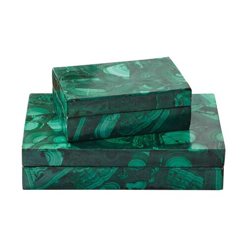 Malachite Stone Box
