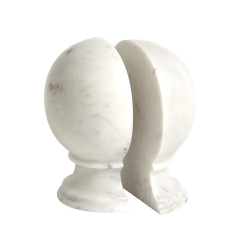 Marble Sphere Bookends
