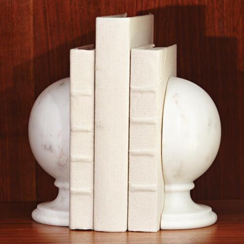 Marble Sphere Bookends