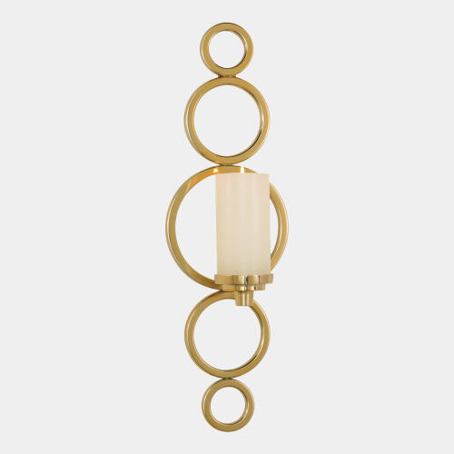 progressive ring sconce-brass