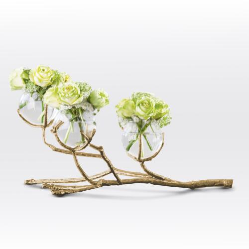 Twig Vase Holder-Brass