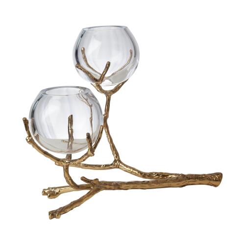 Twig Vase Holder-Brass