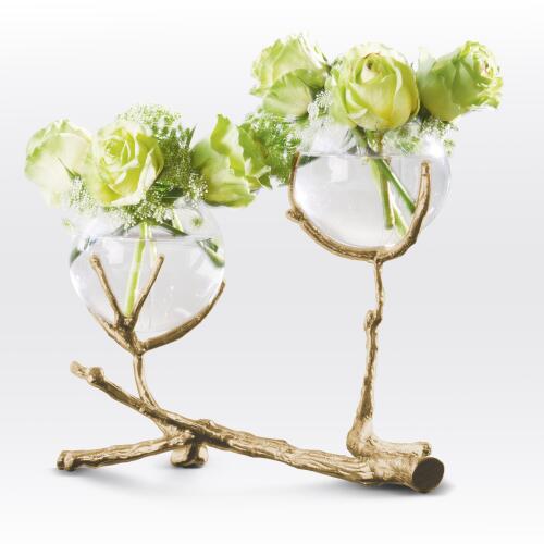 Twig Vase Holder-Brass