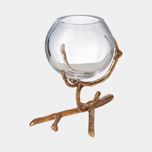 Twig Vase Holder-Brass